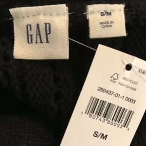 GAP (Black, Open Weave, Poncho-like Sweater Vest)